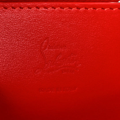 Christian Louboutin Calfskin Loubinthesky Small Perforated Cabarock Spikes Tote Snow 6 of 8