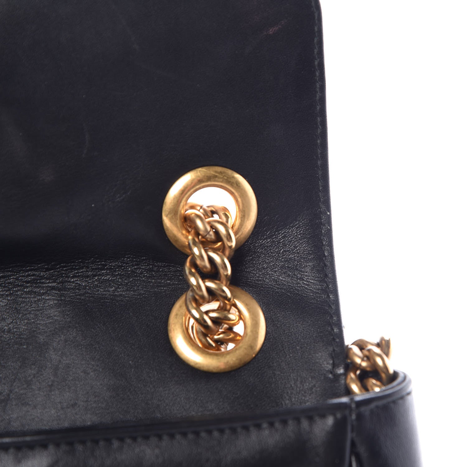 Gucci Calfskin Matelasse Small GG Marmont Shoulder Bag Black 12 of 18