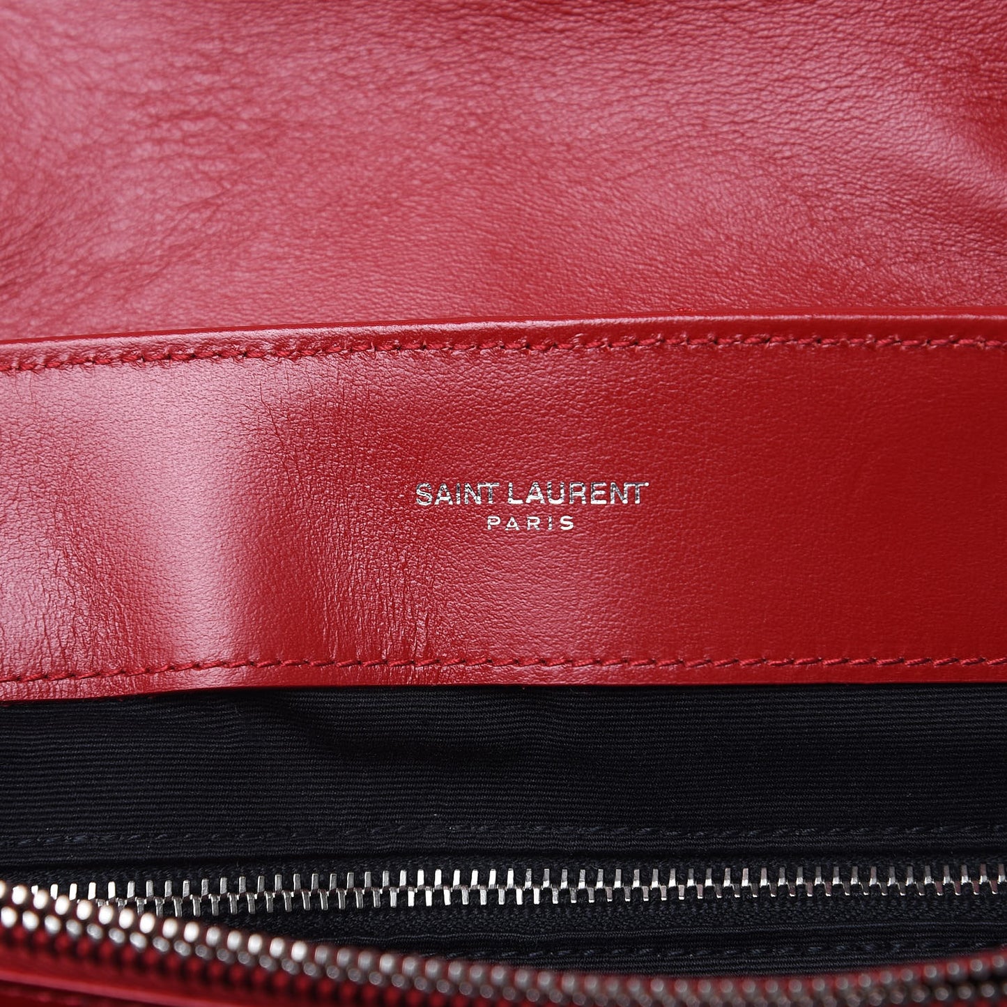 Calfskin Y Quilted Monogram Medium Loulou Chain Satchel Lipstick Red
