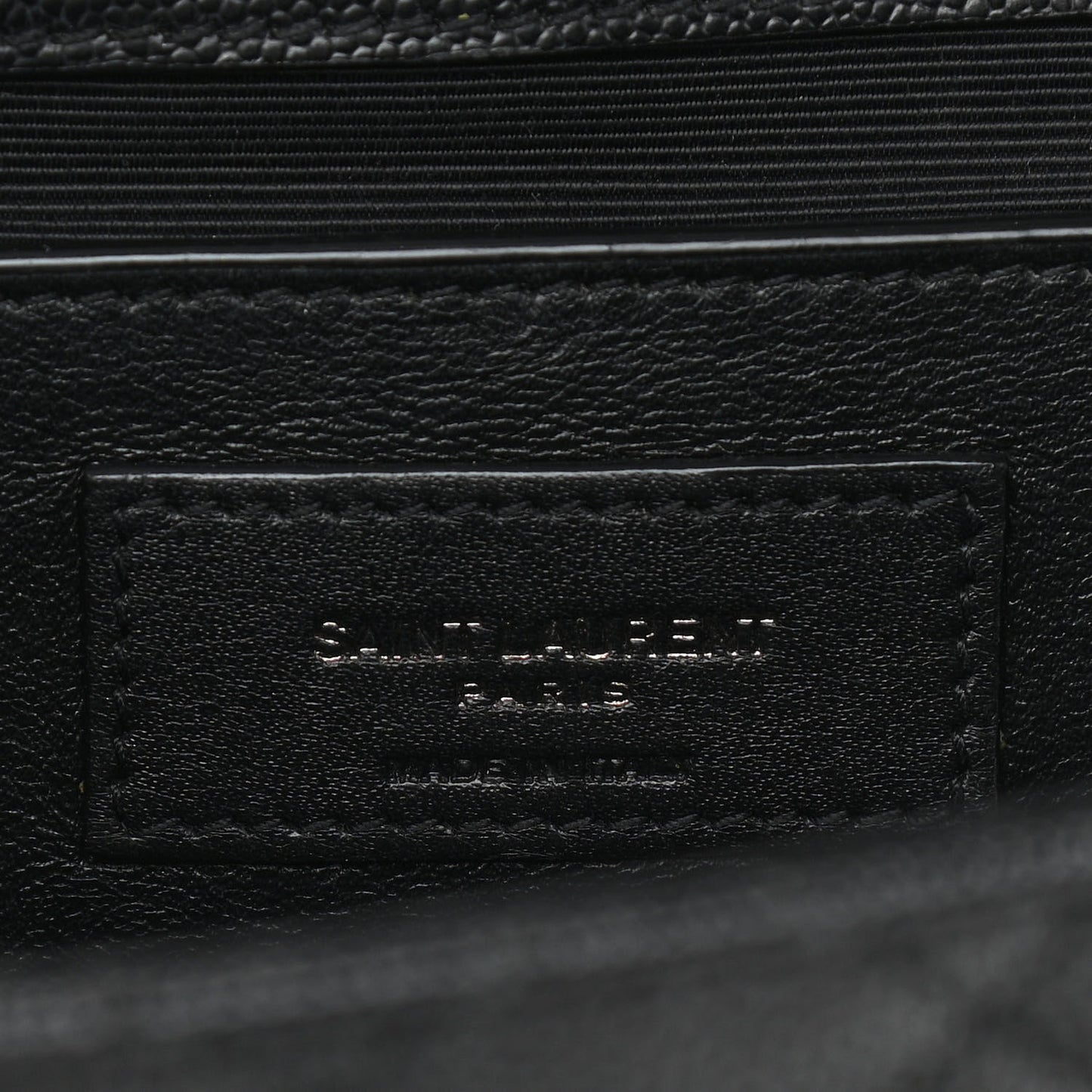 Grain De Poudre Textured Mixed Matelasse Triquilt Medium Monogram Satchel Black