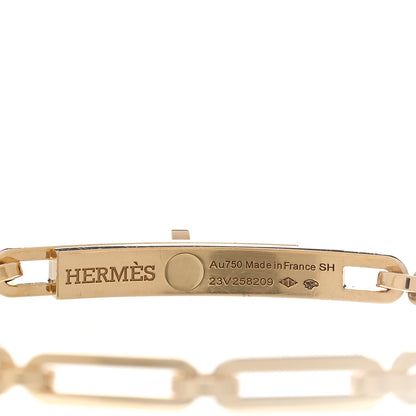 Hermes 18K Yellow Gold Diamond PM Kelly Chaine Bracelet SH 3 of 4