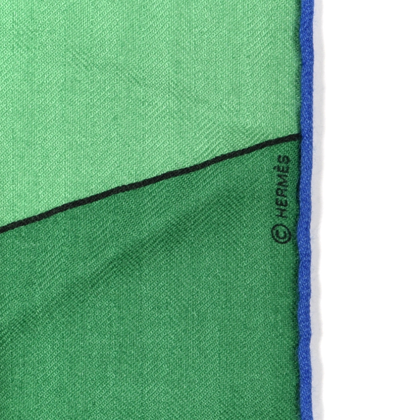 Hermes Cashmere Silk Football Club Scarf 100 Vert White Rouge 3 of 6