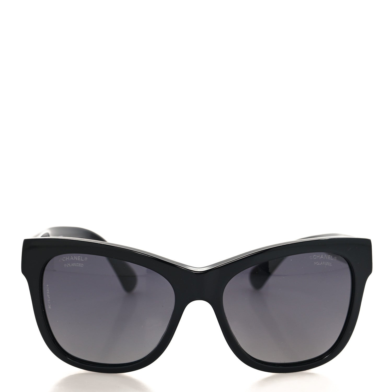 Chanel Acetate Polarized Square CC Sunglasses 5380 Black 2 of 7