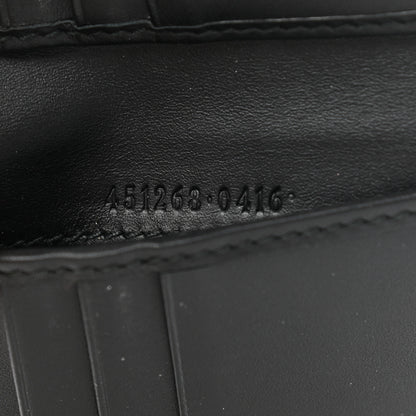 Gucci GG Supreme Monogram Selleria Calfskin Kingsnake Nice Bi-Fold Wallet Beige Ebony Multicolor Black 7 of 8