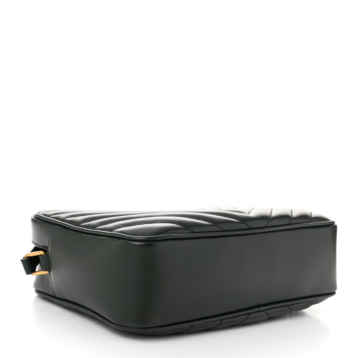 Saint Laurent Calfskin Matelasse Monogram Lou Camera Bag Vert Fonce 4 of 10