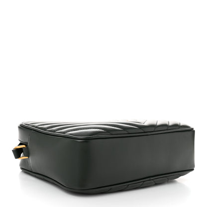 Saint Laurent Calfskin Matelasse Monogram Lou Camera Bag Vert Fonce 4 of 10
