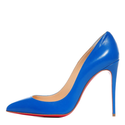 Christian Louboutin Kid Pigalle Follies 100 Pumps 40 Blue 1 of 7