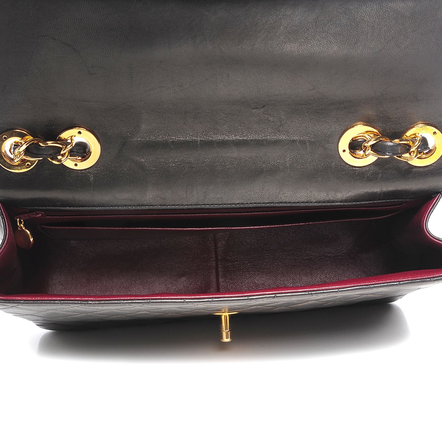 Chanel Lambskin Quilted Jumbo Flap Black 5 of 8