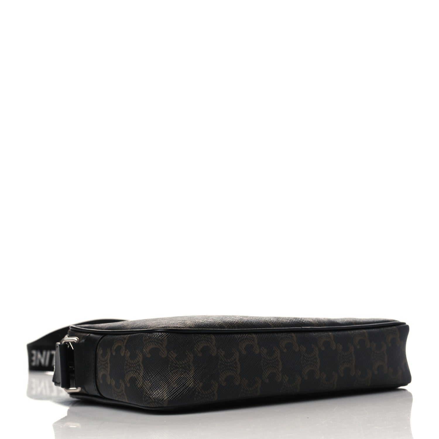 Celine Triomphe Canvas Medium Horizontal Messenger Bag Black 3 of 7
