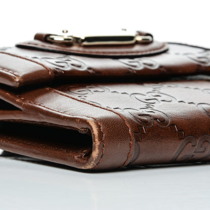 Gucci Guccissima French Flap Wallet Brown 9 of 11