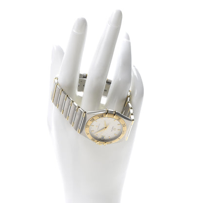 Omega Stainless Steel 18K Yellow Gold 33mm Constellation Quartz Watch White 1312.30 2 of 7
