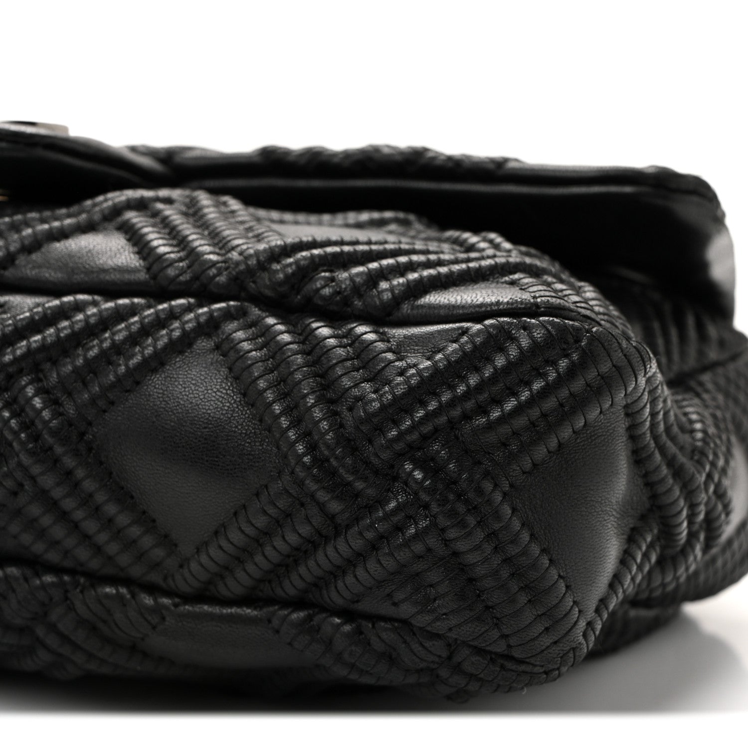 Chanel Lambskin Stitch Small Walk Of Fame Rectangular Flap Black 10 of 11