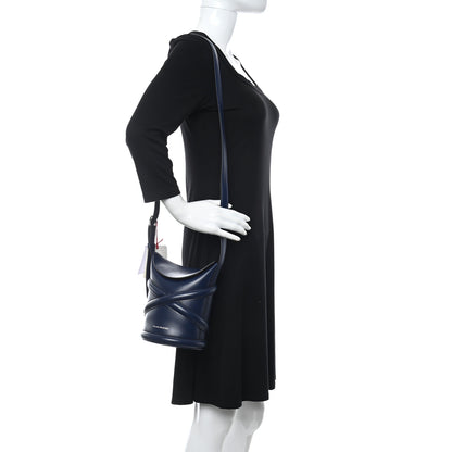 Alexander McQueen Calfskin The Curve Small Shoulder Bag Navy 2 of 12