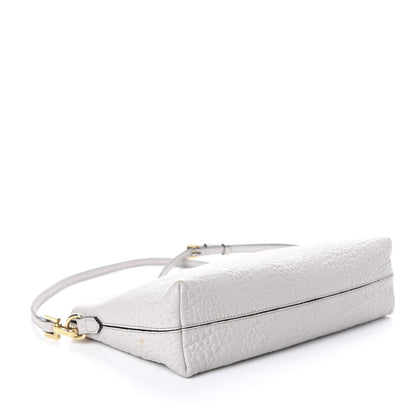 Burberry Signature Grain Calfskin Check Embossed Small Chichester Crossbody Clutch Bag Pale Grey 4 of 9