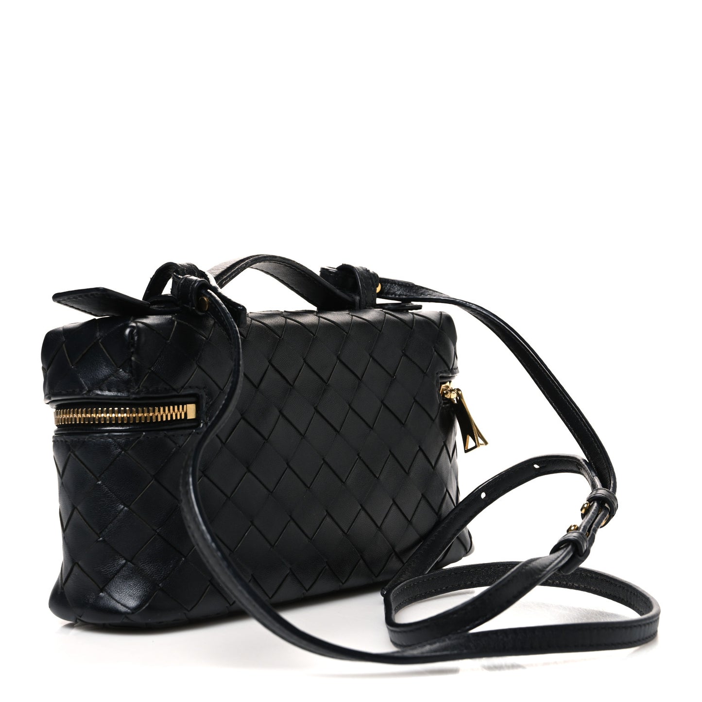 Calfskin Intrecciato Bang Bang Vanity Case Black