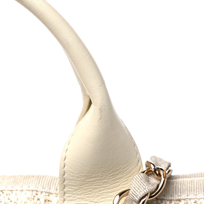 Chanel Mixed Fibers Calfskin Medium Deauville Tote Light Beige 16 of 17