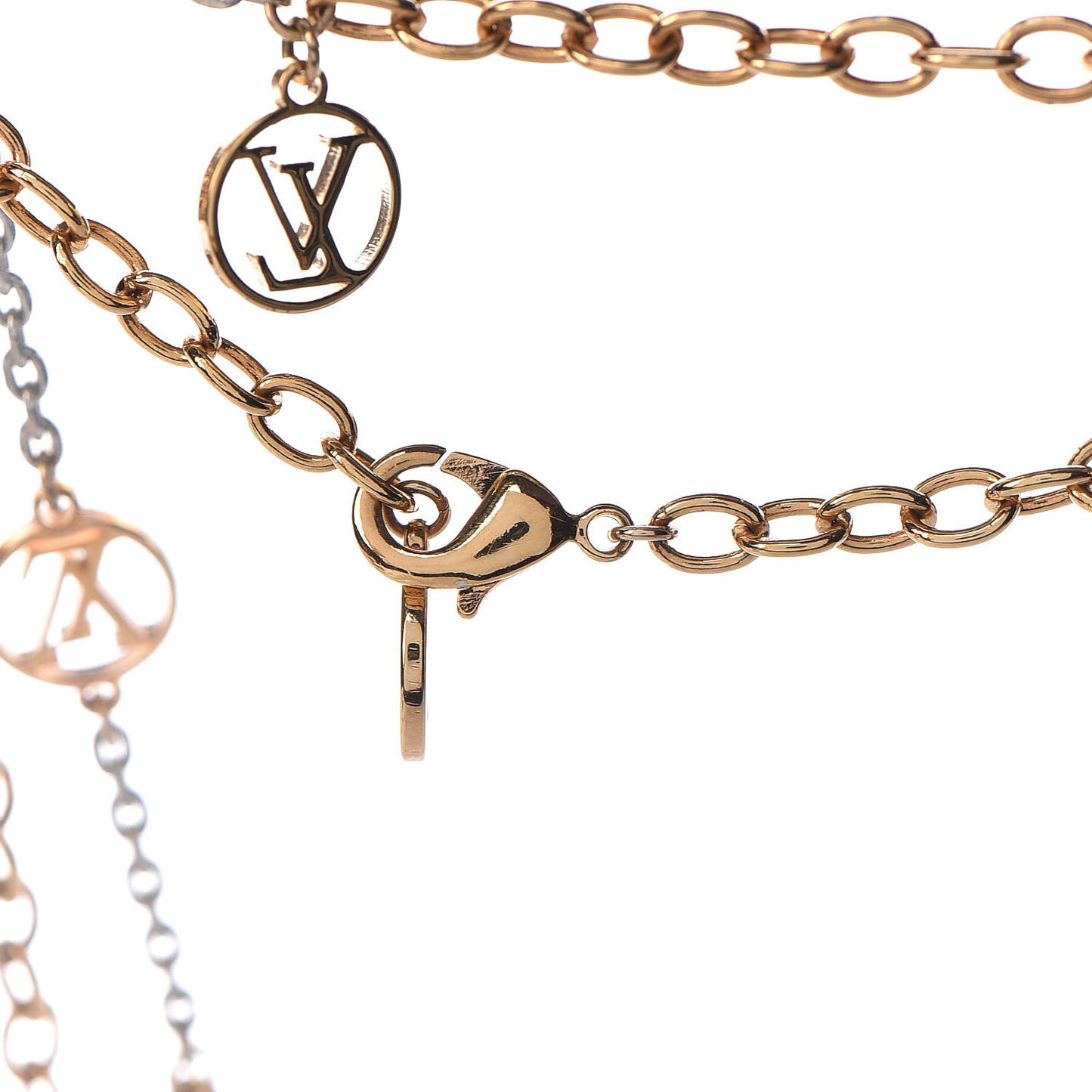Logomania Sautoir Necklace Silver Gold