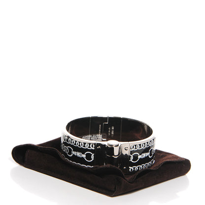 Hermes Enamel Balades Equestres Wide Hinged Bracelet Small 6 of 6