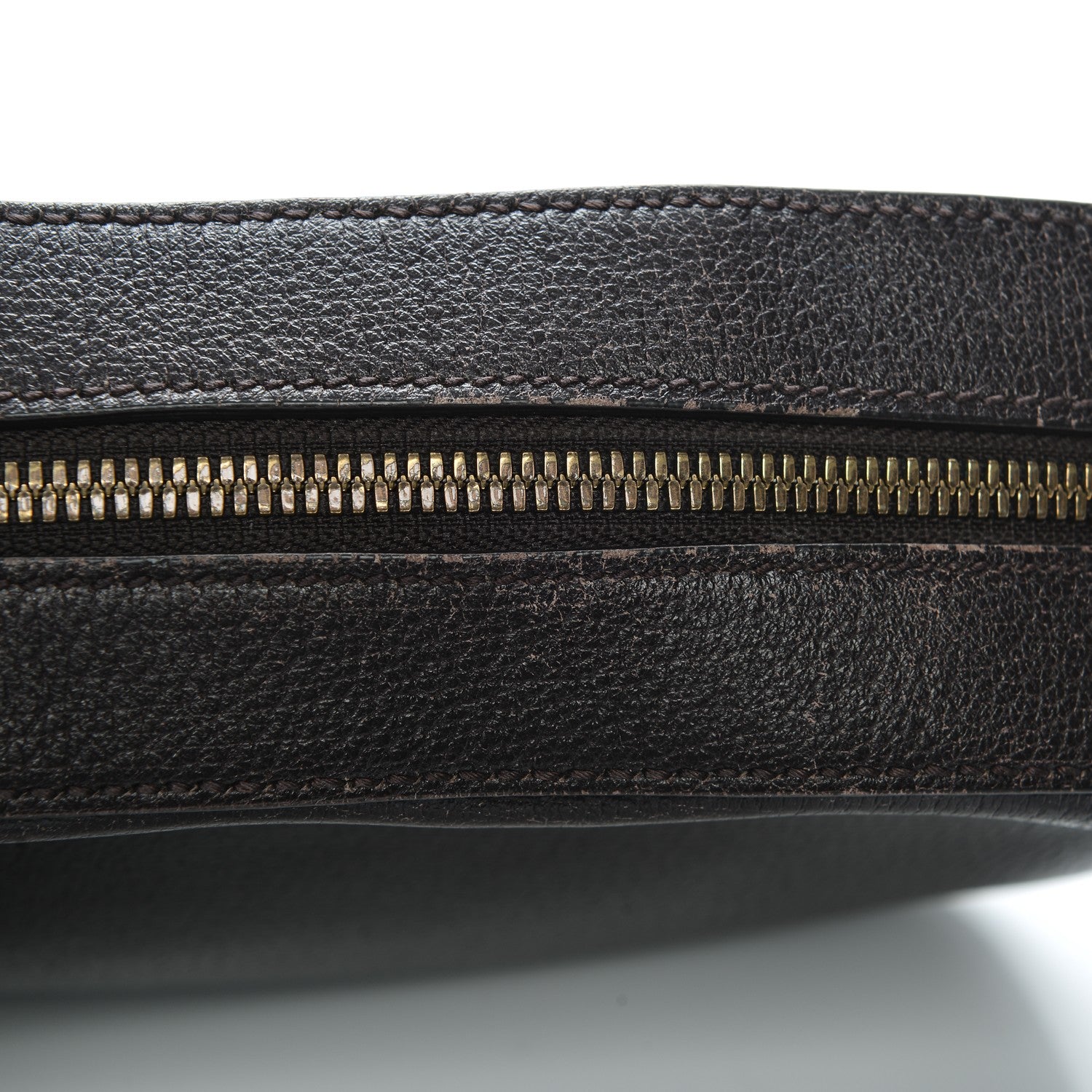 Gucci Textured Calfskin Web Small Webby Bee Shoulder Bag Brown Coffee 9 of 9