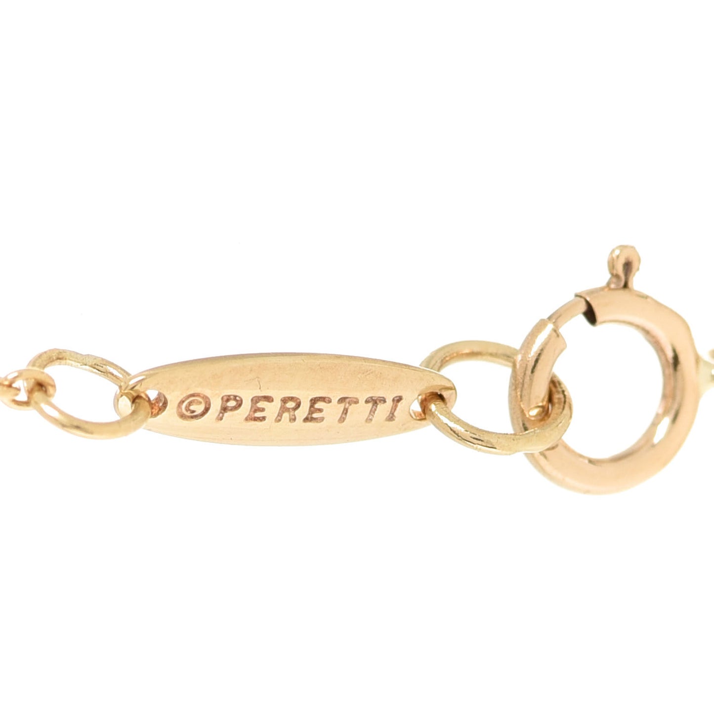 18K Yellow Gold 16mm Elsa Peretti Open Heart Pendant Necklace