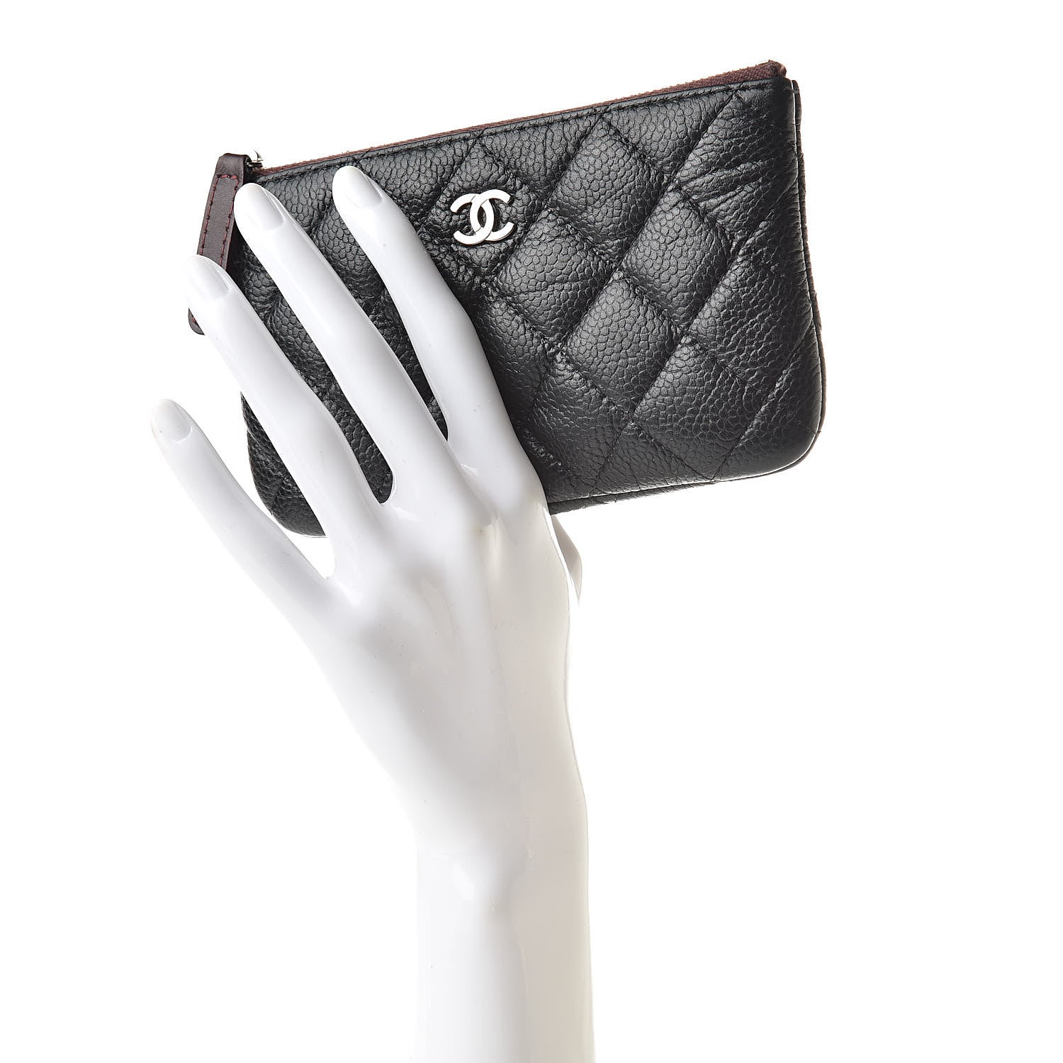 Chanel Caviar Quilted Small Cosmetic Case Black 2 of 8
