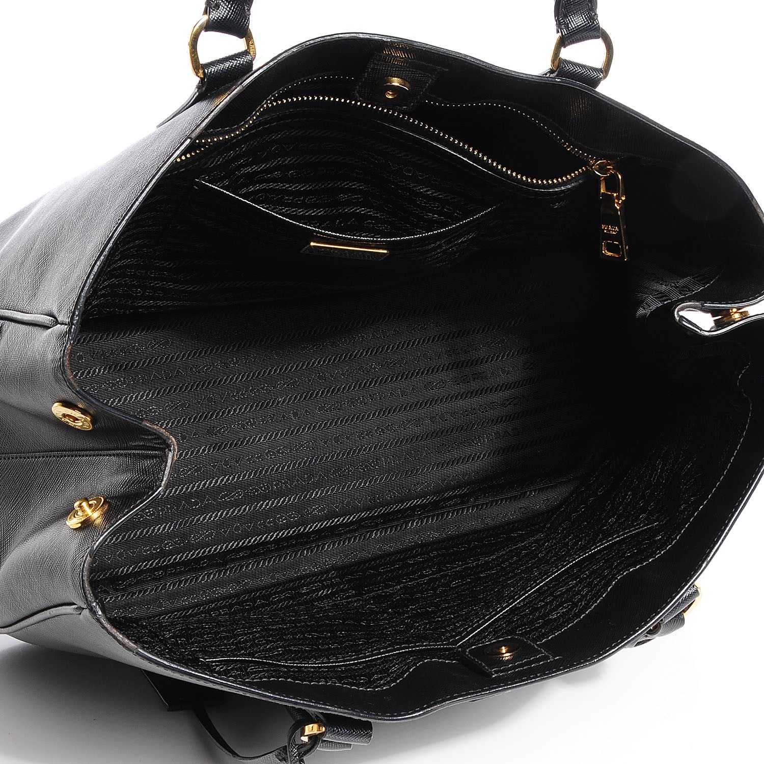Prada Saffiano Lux Large Tote Nero Black 5 of 10