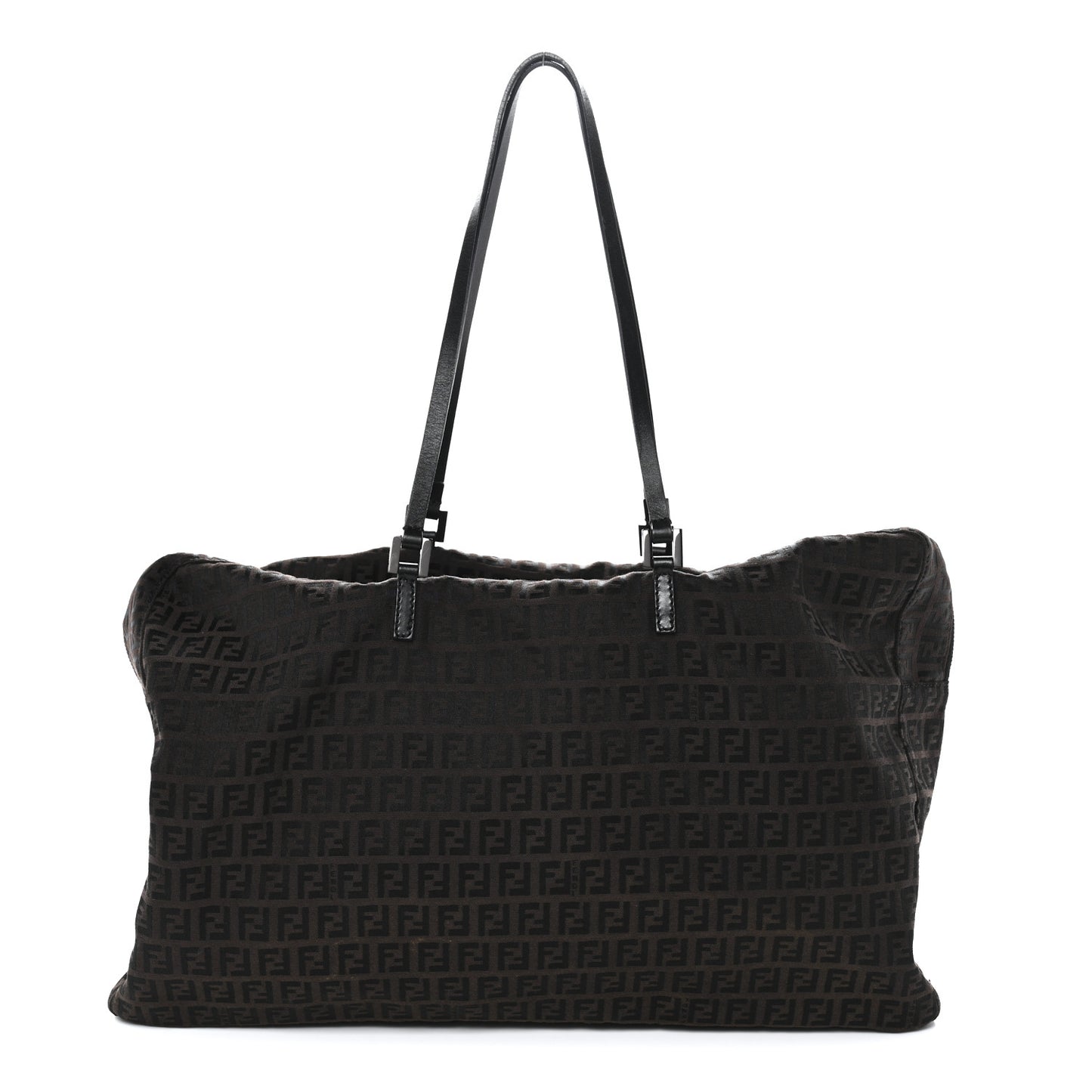 Zucchino Large Zipper Tote  Brown