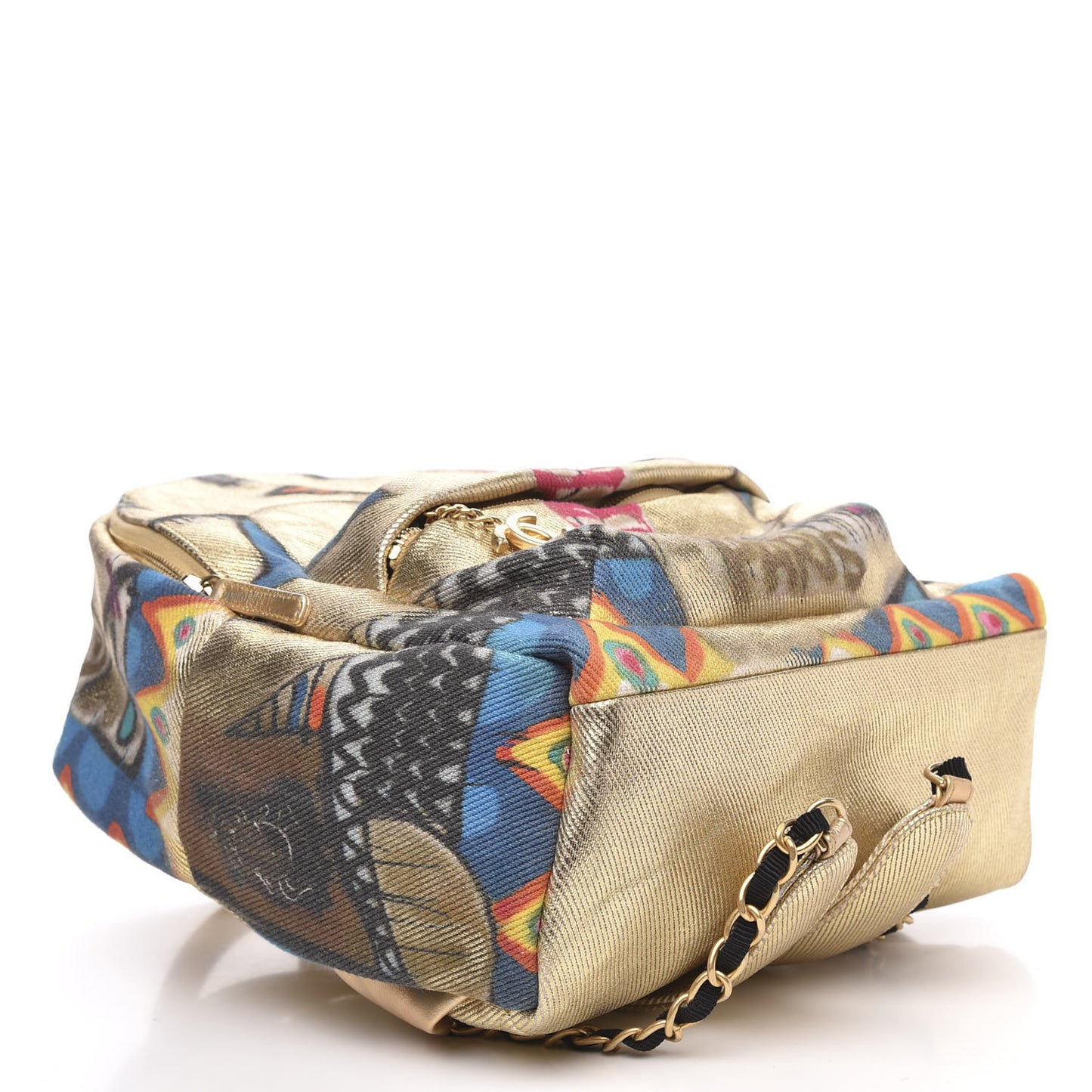 Graffiti Printed Canvas Street Spirit Backpack Multicolor