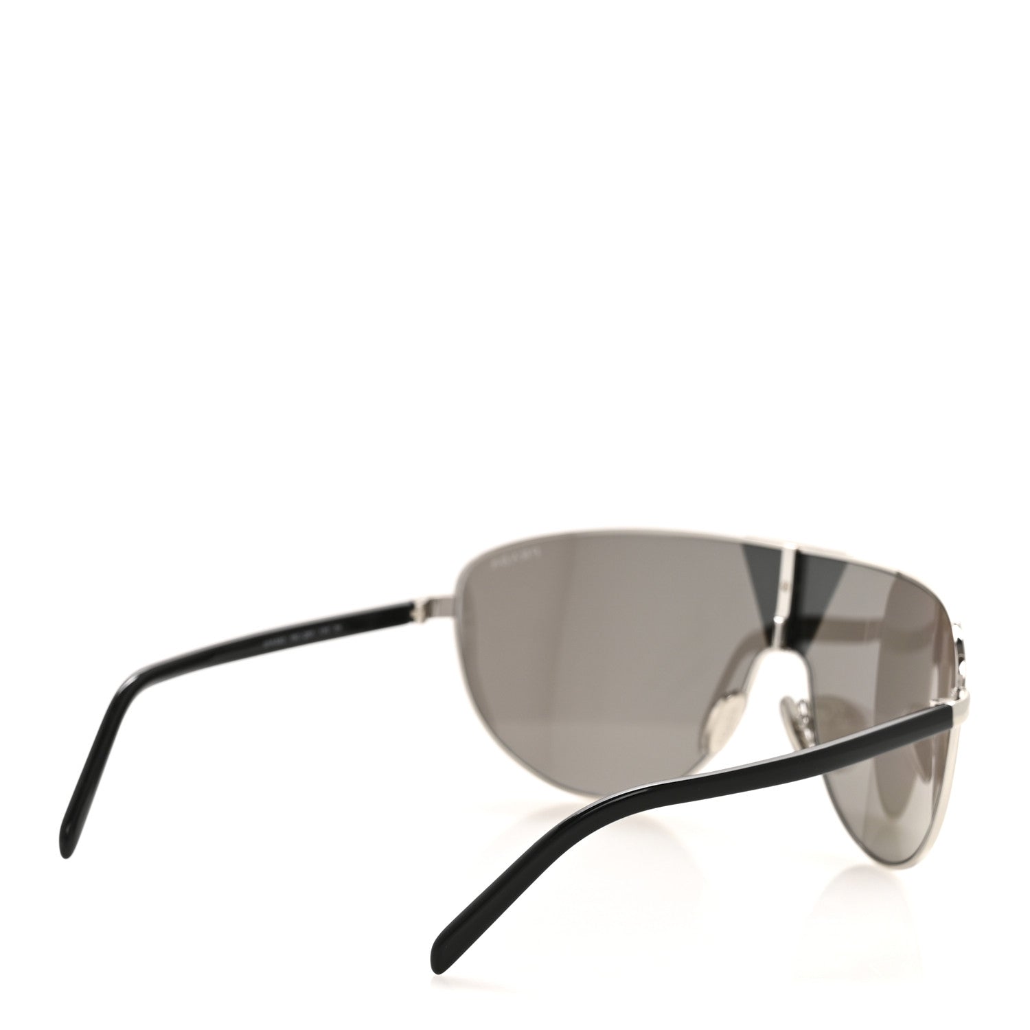 Prada Metal Shield Sunglasses SPR 69ZS Silver Light Grey 1776918
