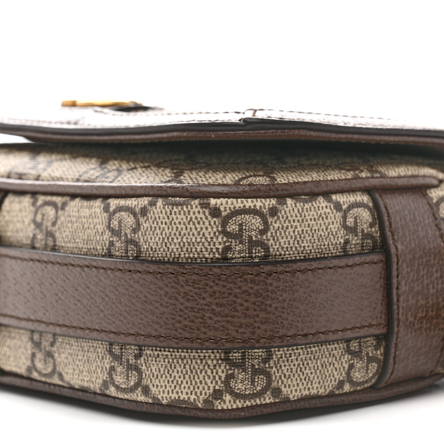 Gucci GG Supreme Monogram Web Mini Ophidia Flap Shoulder Bag Brown 10 of 14