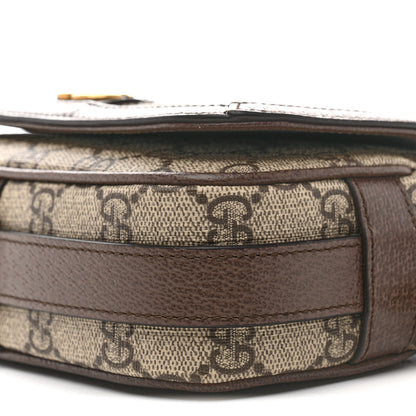 Gucci GG Supreme Monogram Web Mini Ophidia Flap Shoulder Bag Brown 10 of 14