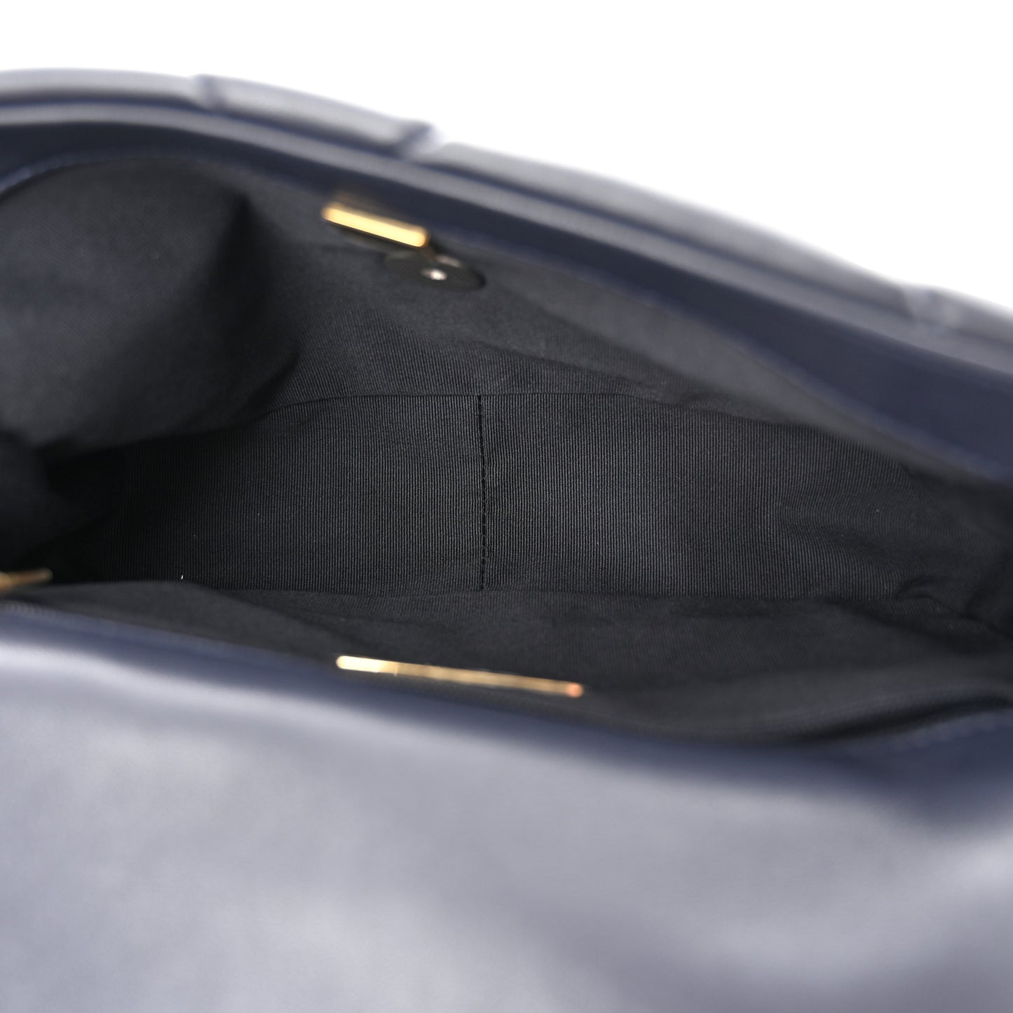 Lambskin Quilted Medium Chanel 19 Flap Navy Blue
