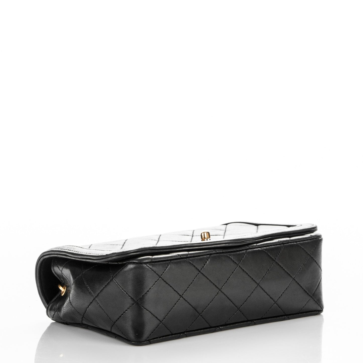 Lambskin Quilted Small Single Flap Black