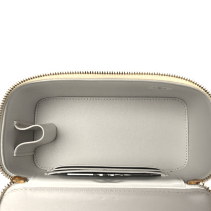 Chanel Caviar Quilted Coco Bracelet Vanity Case With Chain White 6 of 11