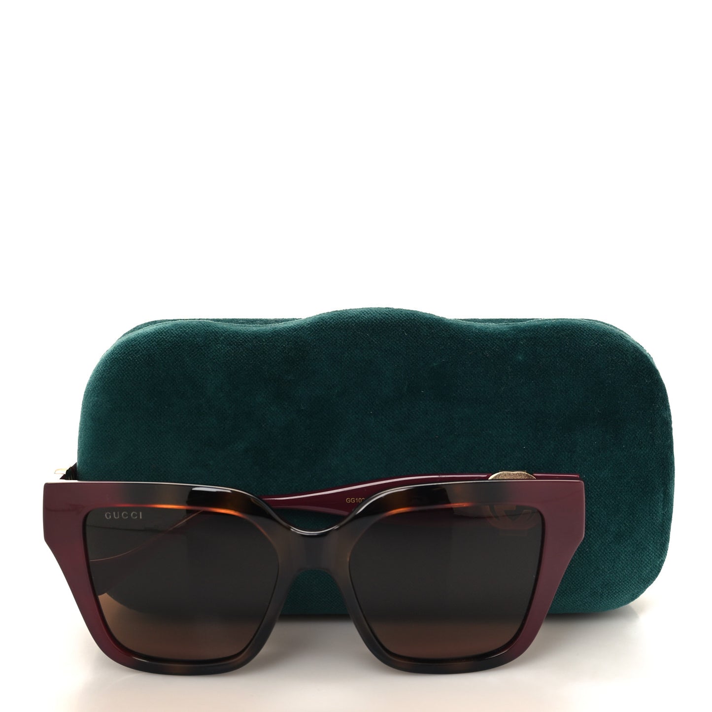 Acetate Square Frame Sunglasses GG1023S Havana Pink