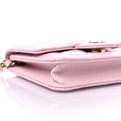 Chanel Caviar Quilted Mini Chain Bag Pink 9 of 11
