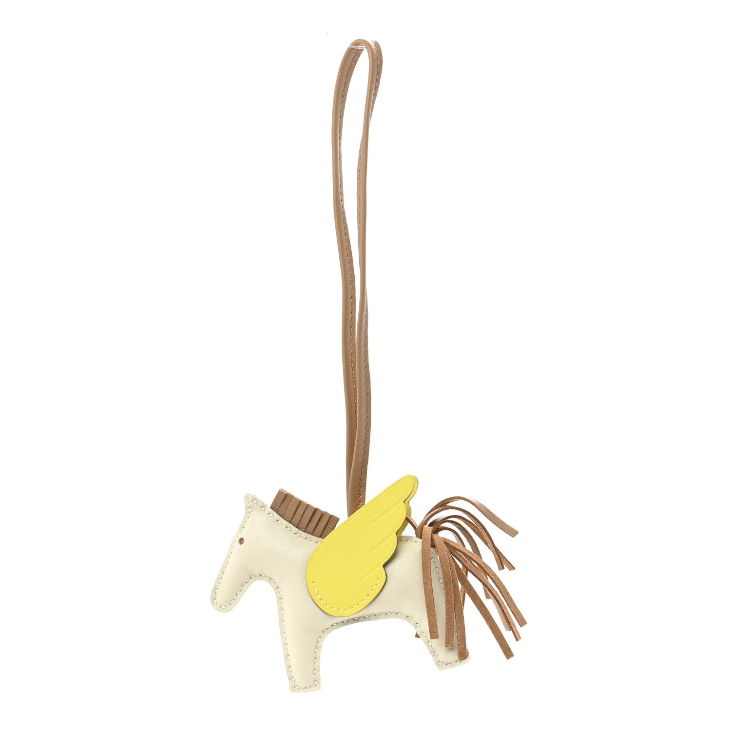 Hermes Milo Lambskin Grigri Rodeo Pegase Horse Bag Charm PM Craie Chai Lime 1 of 4
