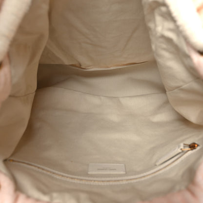 Saint Laurent Terrycloth Summer Print Matelasse Backpack Poudre White Multicolor 5 of 10
