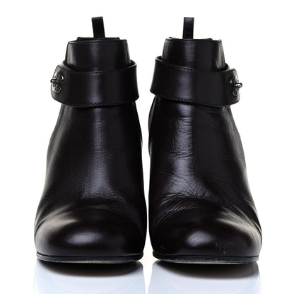 Chanel Calfskin CC Turnlock Ankle Boots 40 Brown 3 of 10
