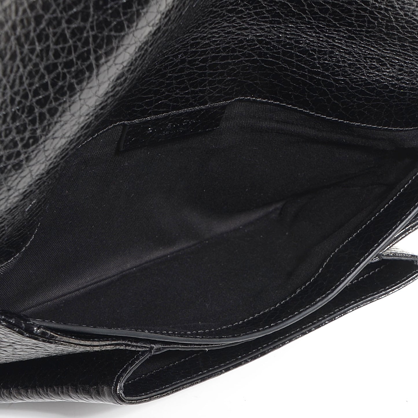 Grained Calfskin Medium Antigona Envelope Clutch Black