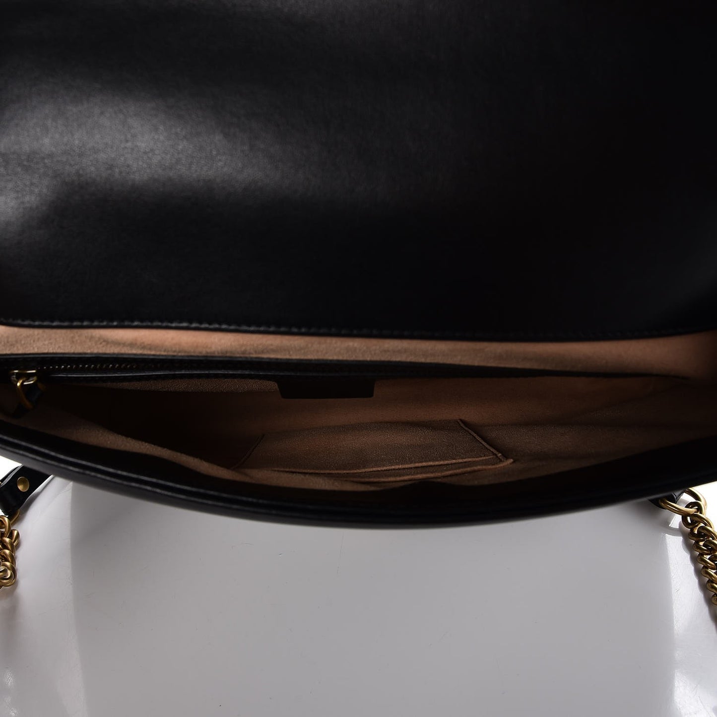 Calfskin Matelasse Medium GG Marmont Top Handle Shoulder Bag Black