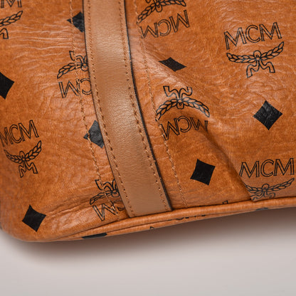 MCM Visetos Medium Essentials Shopper Tote Cognac 20 of 29