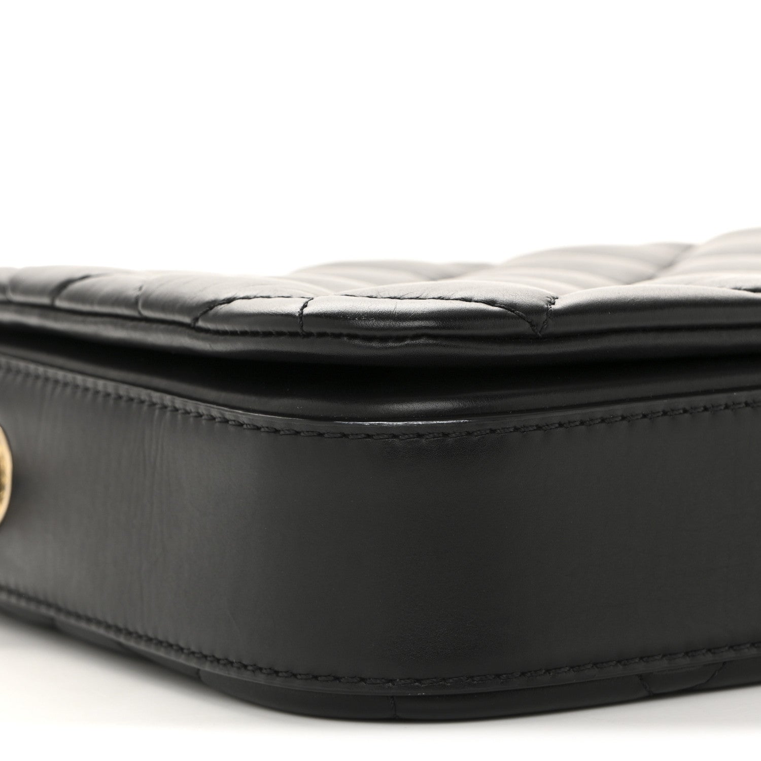 Chanel Calfskin Quilted Nailed CC Flap Bag Black 9 of 10