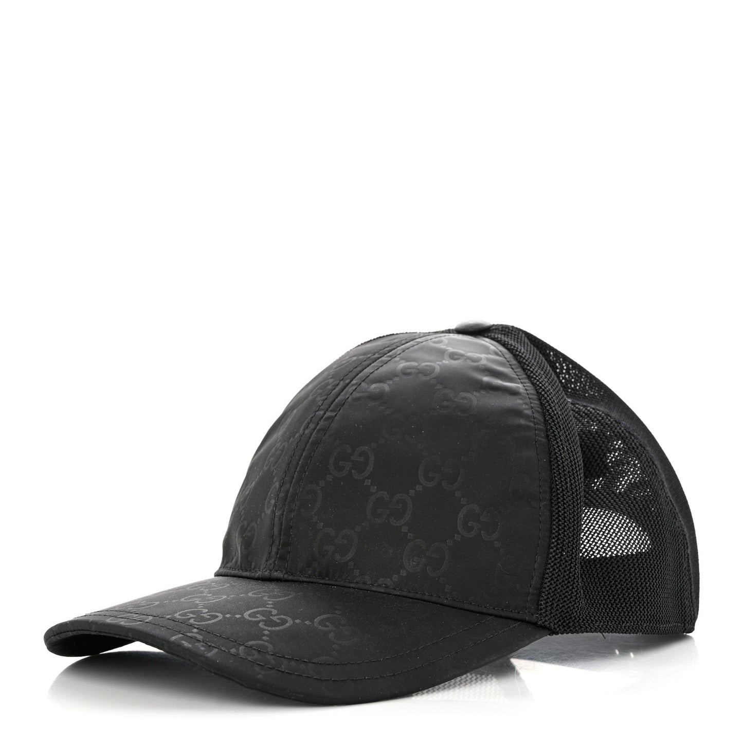 Nylon Monogram Baseball Hat M Black
