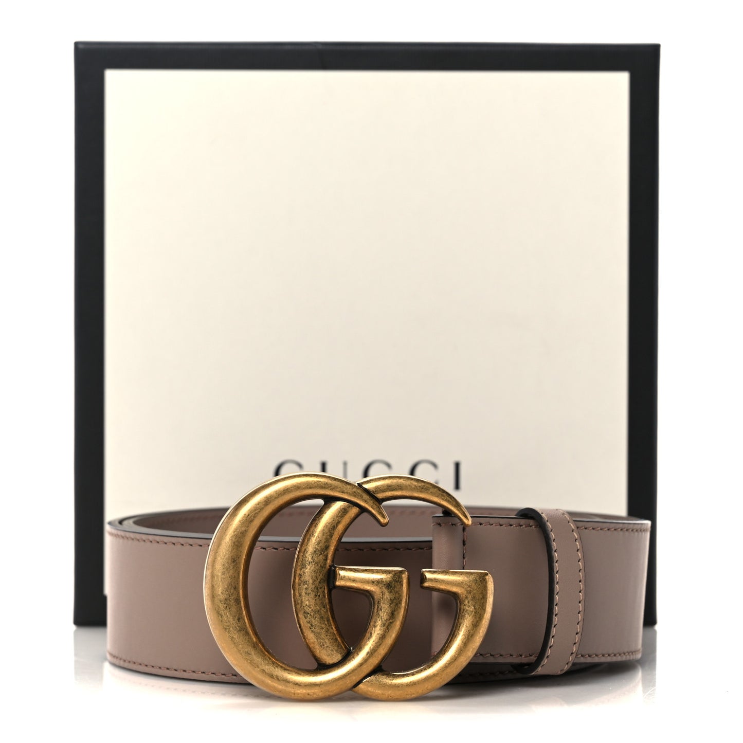 Calfskin Double G 40mm Belt 85 34 Porcelain Rose