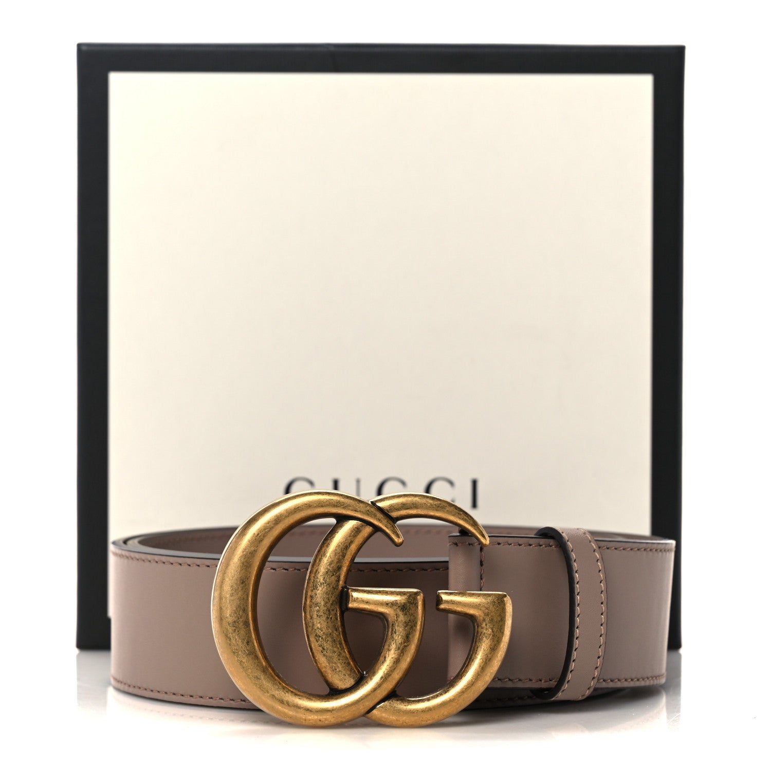 Gucci Calfskin Double G 40mm Belt 85 34 Porcelain Rose 4 of 4