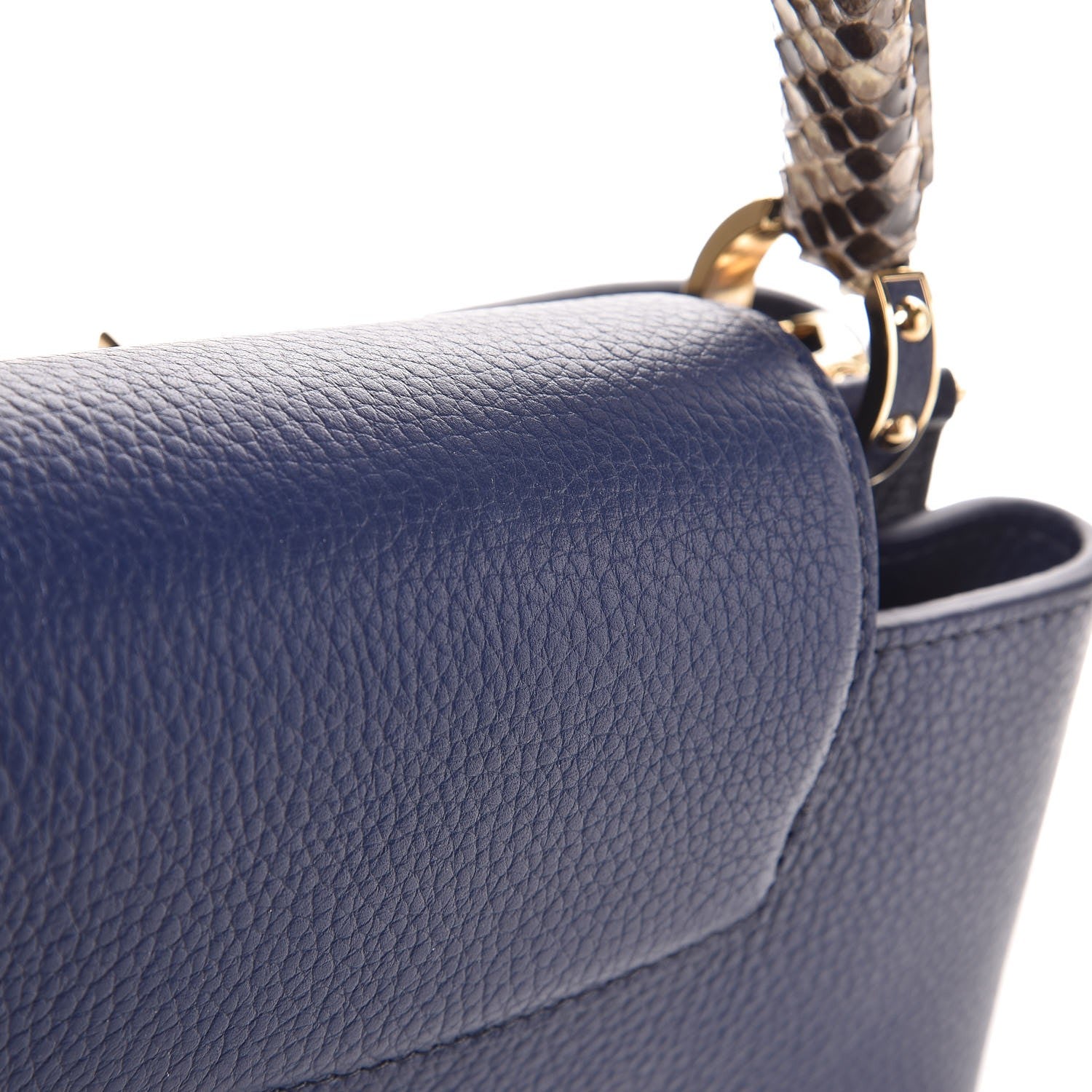 Louis Vuitton Taurillon Python Capucines PM Blue Marine 9 of 19