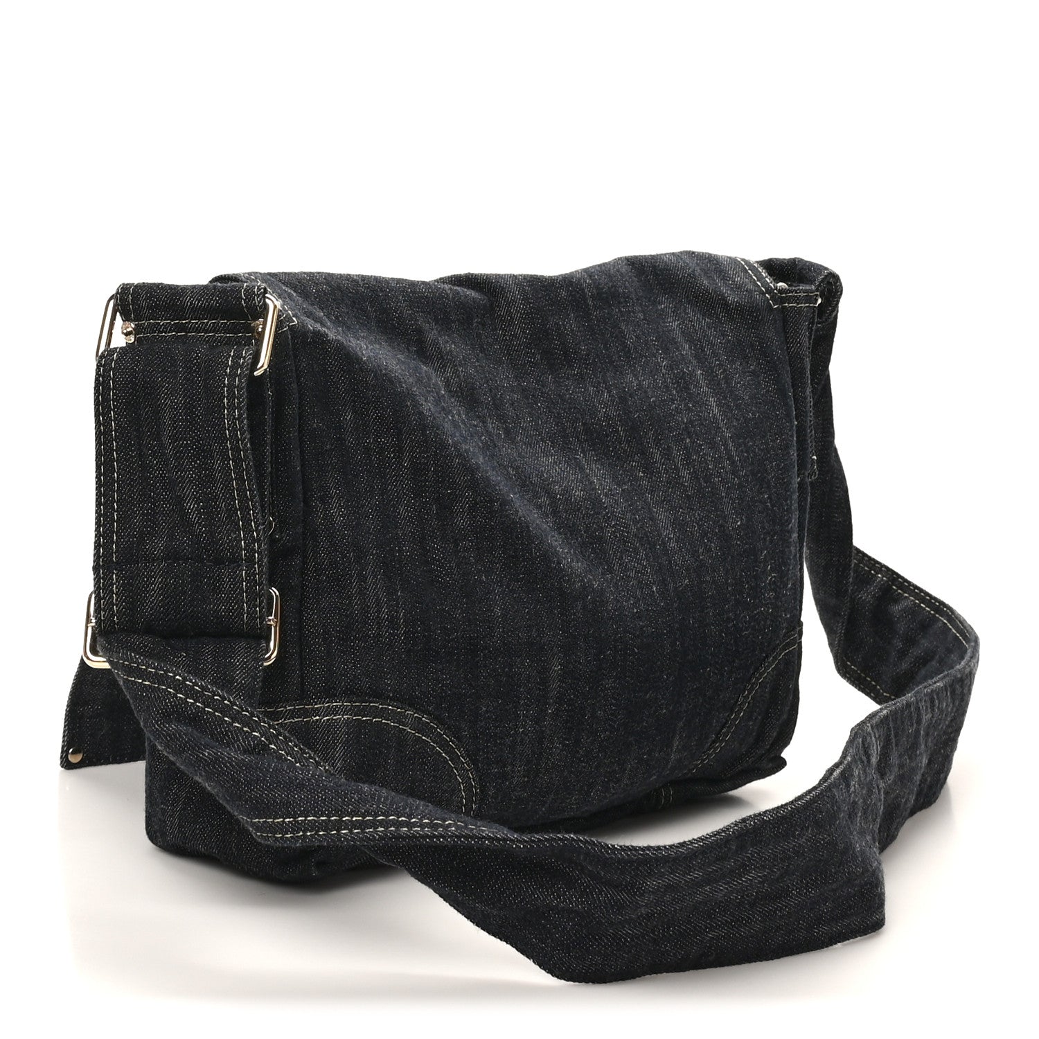 Chanel Denim CC Messenger Bag Blue 3 of 10