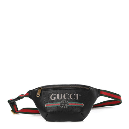 Gucci Grained Calfskin Small Logo Belt Bag Black 1 of 11