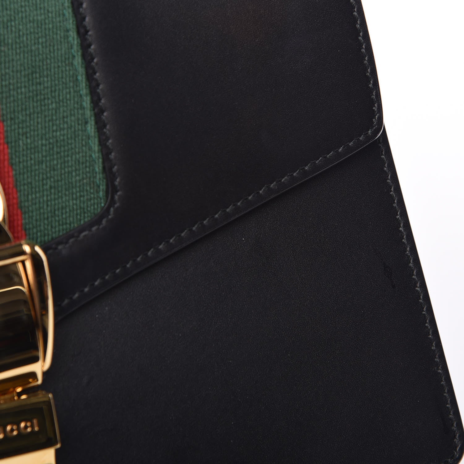 Gucci Calfskin Small Sylvie Shoulder Bag Black 10 of 13
